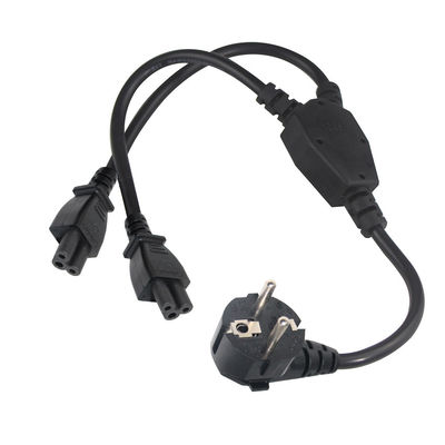 El estándar europeo Schuko 3Pin de extensión conduce el cable de alimentación con 2XC5 femenino