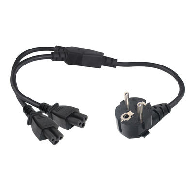 El estándar europeo Schuko 3Pin de extensión conduce el cable de alimentación con 2XC5 femenino