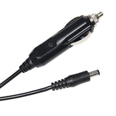 Cable de extensión negro cigarrillo enchufe de encendedor macho a 5521Mm 5525Mm DC 12 voltios cable de alimentación para el coche