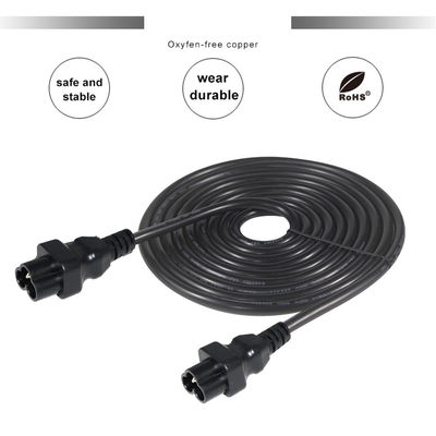 Cable de alimentación de 3 pines de extrusión retráctil C6 con C5 Femenino