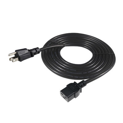 3 pin Sjt con cable Sjtw Iec 320 C19 a Nema 5-15p 3 pin Lock Ac Extensión 5ft 6ft