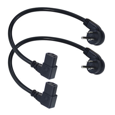 NEMA 5-15P 3Pin Plug Cordón de alimentación IEC con C13 Ángulo recto