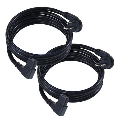NEMA 5-15P 3Pin Plug Cordón de alimentación IEC con C13 Ángulo recto
