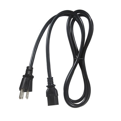 16AWG IEC320 3Pin a C13 NEMA EE.UU. Cable de alimentación universal de CA en blanco y negro