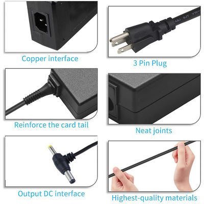 55X21mm 24V 2A Adaptador de conmutación doble ángulo DC enchufe fuente de alimentación estilo de escritorio