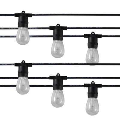 25FT 50FT 100FT G40 Globo de luz LED de cuerda luces de patio lámpara de cable de cable para la fiesta de bodas al aire libre