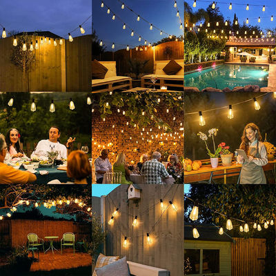 25FT 50FT 100FT G40 Globo de luz LED de cuerda luces de patio lámpara de cable de cable para la fiesta de bodas al aire libre