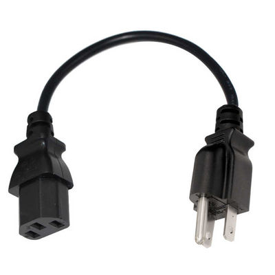NEMA 5-15P a IEC C13 Cordón de alimentación universal 10A 250V UL Certificado para computadoras/servidores/equipos médicos