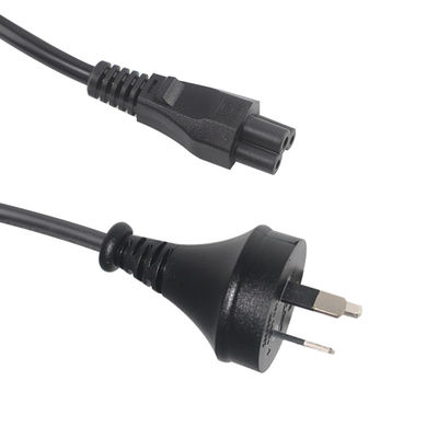 SAA Certificado AU 3P a IEC C5 Cordón de alimentación 2.5A 250V, 0.75mm2 H05VV-F para computadora portátil/impresora (3ft-15ft)