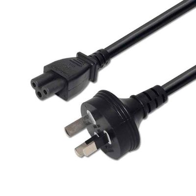SAA Certificado AU 3P a IEC C5 Cordón de alimentación 2.5A 250V, 0.75mm2 H05VV-F para computadora portátil/impresora (3ft-15ft)