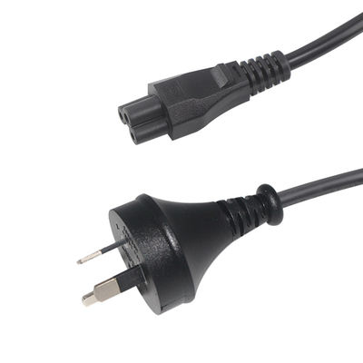 SAA Certificado AU 3P a IEC C5 Cordón de alimentación 2.5A 250V, 0.75mm2 H05VV-F para computadora portátil/impresora (3ft-15ft)