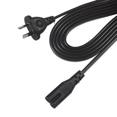 Cable de alimentación AU 2P a IEC C7, certificado SAA, 250V 7.5A, cable plano