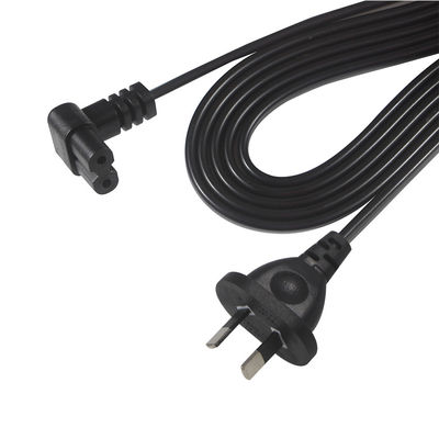 Cable de alimentación AU 2P a IEC C7, certificado SAA, 250V 7.5A, cable plano