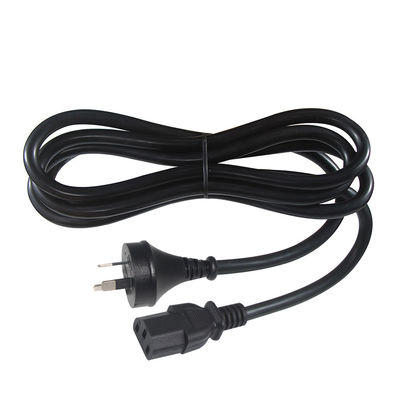 Conexión de 2 pines de AU certificado SAA al cable de alimentación IEC C13, 250V 10A H05VV-F 3x0.75mm2 Cobre puro para PC/Servidor/Electrodoméstico