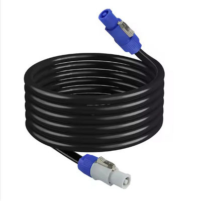 Fuente de alimentación de audio para escenarios industriales resistente a la llama 15A de corriente nominal de 3 pines IP44 de potencia de bloqueo con conector compatible CON