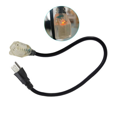 Carga pesada 18AWG 1.2M Cordón de extensión de energía, conexión de 3 puntas a la toma de corriente para electrodomésticos / taller