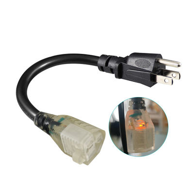 Carga pesada 18AWG 1.2M Cordón de extensión de energía, conexión de 3 puntas a la toma de corriente para electrodomésticos / taller