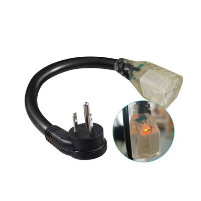 Carga pesada 18AWG 1.2M Cordón de extensión de energía, conexión de 3 puntas a la toma de corriente para electrodomésticos / taller