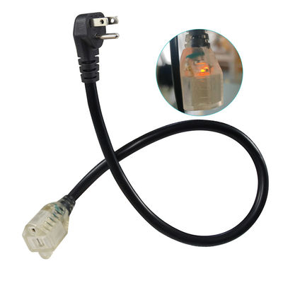 Carga pesada 18AWG 1.2M Cordón de extensión de energía, conexión de 3 puntas a la toma de corriente para electrodomésticos / taller