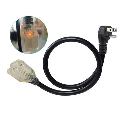 Carga pesada 18AWG 1.2M Cordón de extensión de energía, conexión de 3 puntas a la toma de corriente para electrodomésticos / taller