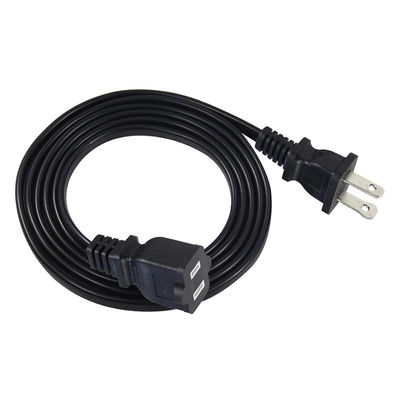 Cable de energía de repuesto delgado de 15A 125V NEMA 1-15P a 1-15R Cordón de extensión para electrónica pequeña / dispositivos portátiles