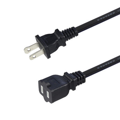 Cable de energía de repuesto delgado de 15A 125V NEMA 1-15P a 1-15R Cordón de extensión para electrónica pequeña / dispositivos portátiles