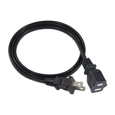 Cable de energía de repuesto delgado de 15A 125V NEMA 1-15P a 1-15R Cordón de extensión para electrónica pequeña / dispositivos portátiles