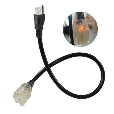 6ft 125V EE.UU. 3 puntas 515P conector masculino NEMA 5-15P a 5-15R cable de extensión de toma femenino