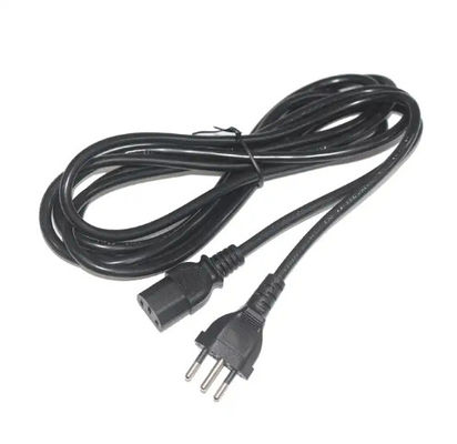 Cable de alimentación C13 de 3 puntas suizo de calidad industrial y impermeable negro con obturador de seguridad para computadoras/servidores