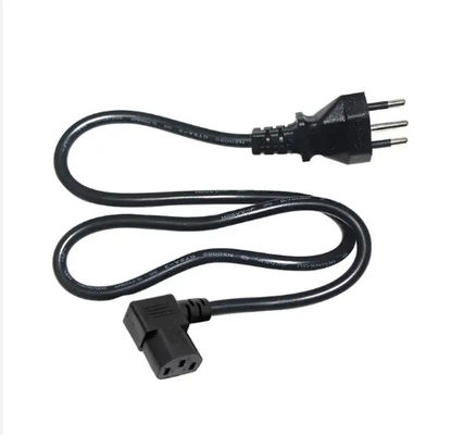 Cable de alimentación C13 de 3 puntas suizo de calidad industrial y impermeable negro con obturador de seguridad para computadoras/servidores