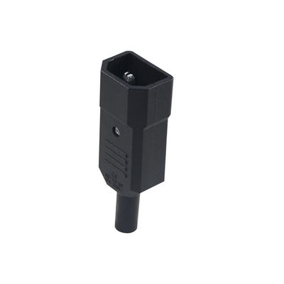 Cordón de conector de energía de alta corriente de tres puntas IEC 60320 C14 con retardante de llama V0 para bastidores de servidores / cables de alimentación de computadoras 10A 250V 105 °C