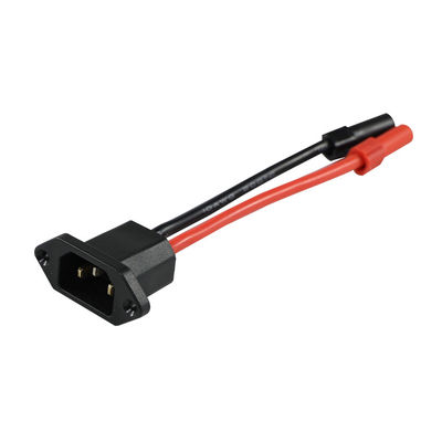 Kit de conector de cable de alimentación C14 a XT150 con macho (negro) y hembra (rojo) para sistemas de energía solar/vehículos eléctricos - cableado de trabajo pesado 14AWG