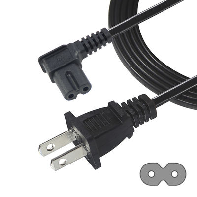 Cordón de alimentación US 2 pin a C7 para electrónica para el hogar / oficina con 125V 10A 1.5M