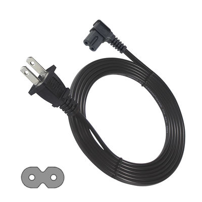 Cordón de alimentación US 2 pin a C7 para electrónica para el hogar / oficina con 125V 10A 1.5M