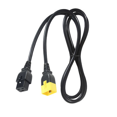 Bloqueo del cable de alimentación de extensión C19-C20 16A 250V para bastidores de servidores/máquinas al aire libre con alambre 16AWG