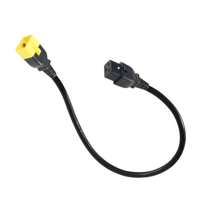 Bloqueo del cable de alimentación de extensión C19-C20 16A 250V para bastidores de servidores/máquinas al aire libre con alambre 16AWG
