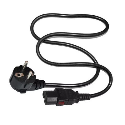 Cable de alimentación de 10A 250V de 2Pin a C15 certificado de la UE con seguridad VDE/CE para electrodomésticos y racks de servidores (1.2M de servicio pesado)