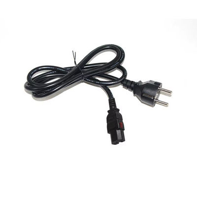 Cable de alimentación de 10A 250V de 2Pin a C15 certificado de la UE con seguridad VDE/CE para electrodomésticos y racks de servidores (1.2M de servicio pesado)