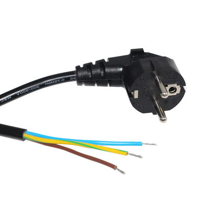 Conector europeo Schuko de conexión abierta 10A 250V Cables de cobre desnudo para uso industrial / doméstico CE RoHS Compatible