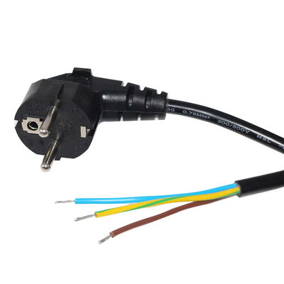 Conector europeo Schuko de conexión abierta 10A 250V Cables de cobre desnudo para uso industrial / doméstico CE RoHS Compatible