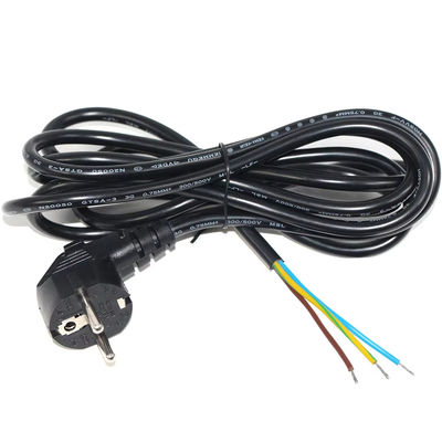 Conector europeo Schuko de conexión abierta 10A 250V Cables de cobre desnudo para uso industrial / doméstico CE RoHS Compatible