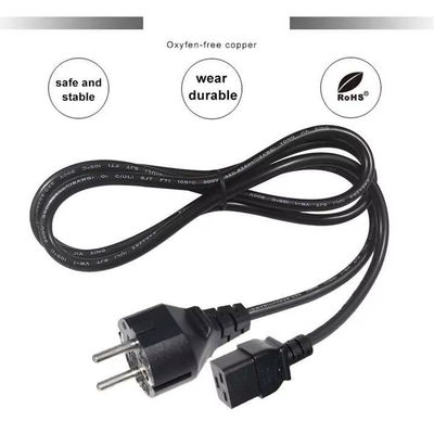1.2M Carga pesada EU a C19 Cordón de alimentación de grado industrial para uso de servidores / centros de datos 10A 250V CE RoHS certificado