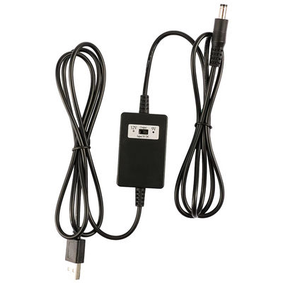 USB A macho a DC5.5*2.1mm Voltage Step Up Cable 5V a 9V/12V Convertidor para dispositivos de alimentación con protección contra sobrecargas