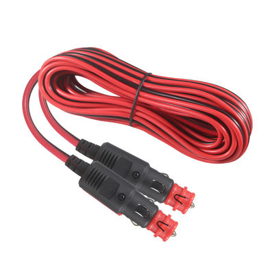 Cordón de extensión de encendedor de cigarrillos de doble varón 12V/24V de uso pesado para automóviles, casas rodantes, uso al aire libre - 3FT/5FT Universal impermeable