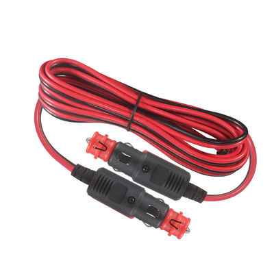 Cordón de extensión de encendedor de cigarrillos de doble varón 12V/24V de uso pesado para automóviles, casas rodantes, uso al aire libre - 3FT/5FT Universal impermeable