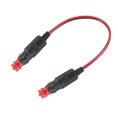 Cordón de extensión de encendedor de cigarrillos de doble varón 12V/24V de uso pesado para automóviles, casas rodantes, uso al aire libre - 3FT/5FT Universal impermeable
