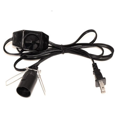 NEMA 1-15P a E14 Cable de adaptador de enchufe con oscurecedor, convertidor de enchufe de alimentación para soporte de bombilla SPT-2 18AWG