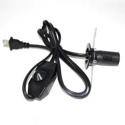 NEMA 1-15P a E14 Cable de adaptador de enchufe con oscurecedor, convertidor de enchufe de alimentación para soporte de bombilla SPT-2 18AWG