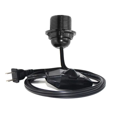 Cable adaptador de enchufe resistente a la llama duradero con toma de bombilla E26 y interruptor de atenuación en línea, NEMA 1-15P a convertidor E26