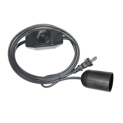 NEMA 1-15P a E27 Cable de conversión con interruptor de atenuador ajustable para el enchufe de la lámpara 15A 250V
